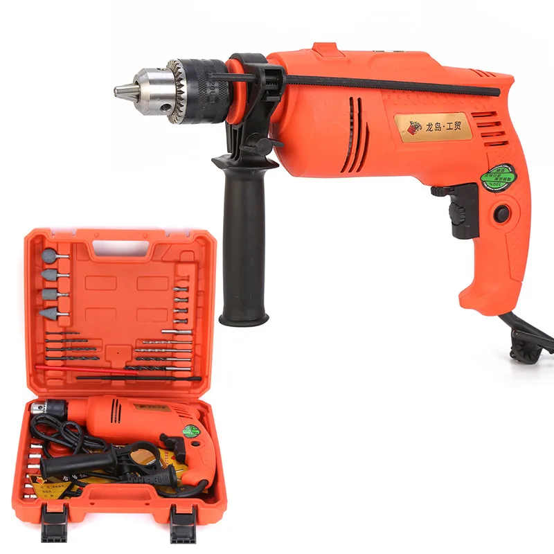 For all copper wire household multi-function impact electric drill combination set five axis linkage