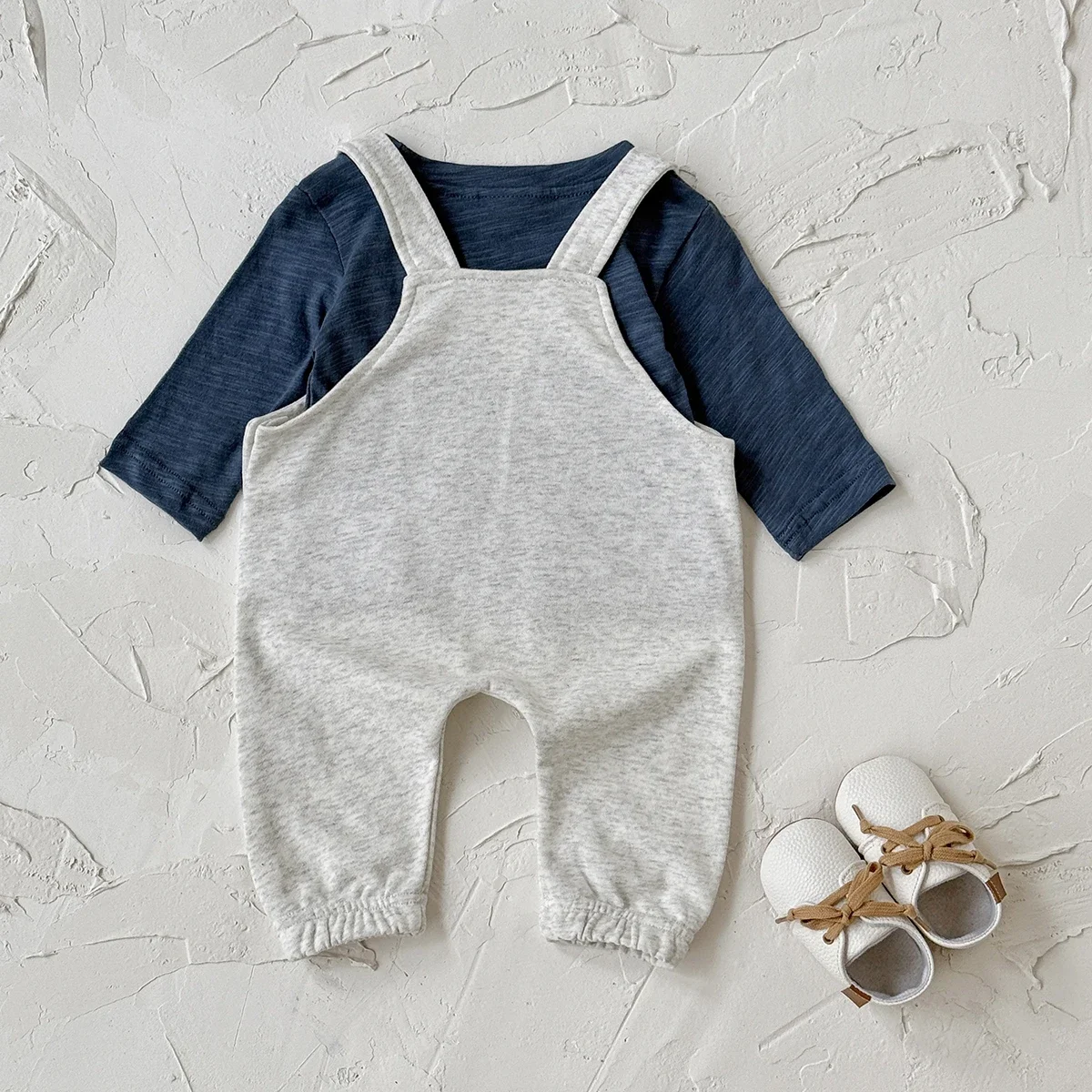 Baby Boy Dinosaur Outfit Set Long Sleeve Cotton T-shirt + Suspender Pants Infant Casual Clothes 0-18M