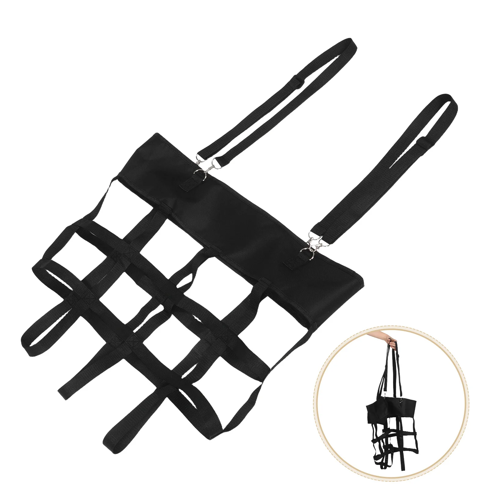 قابل للتعديل صندوق حامل مروحة حقيبة ل كشك الحصان معلقة مروحة تخزين بطيئة المغذية القش حقيبة الحظيرة اكسسوارات كشك الحصان الملحقات