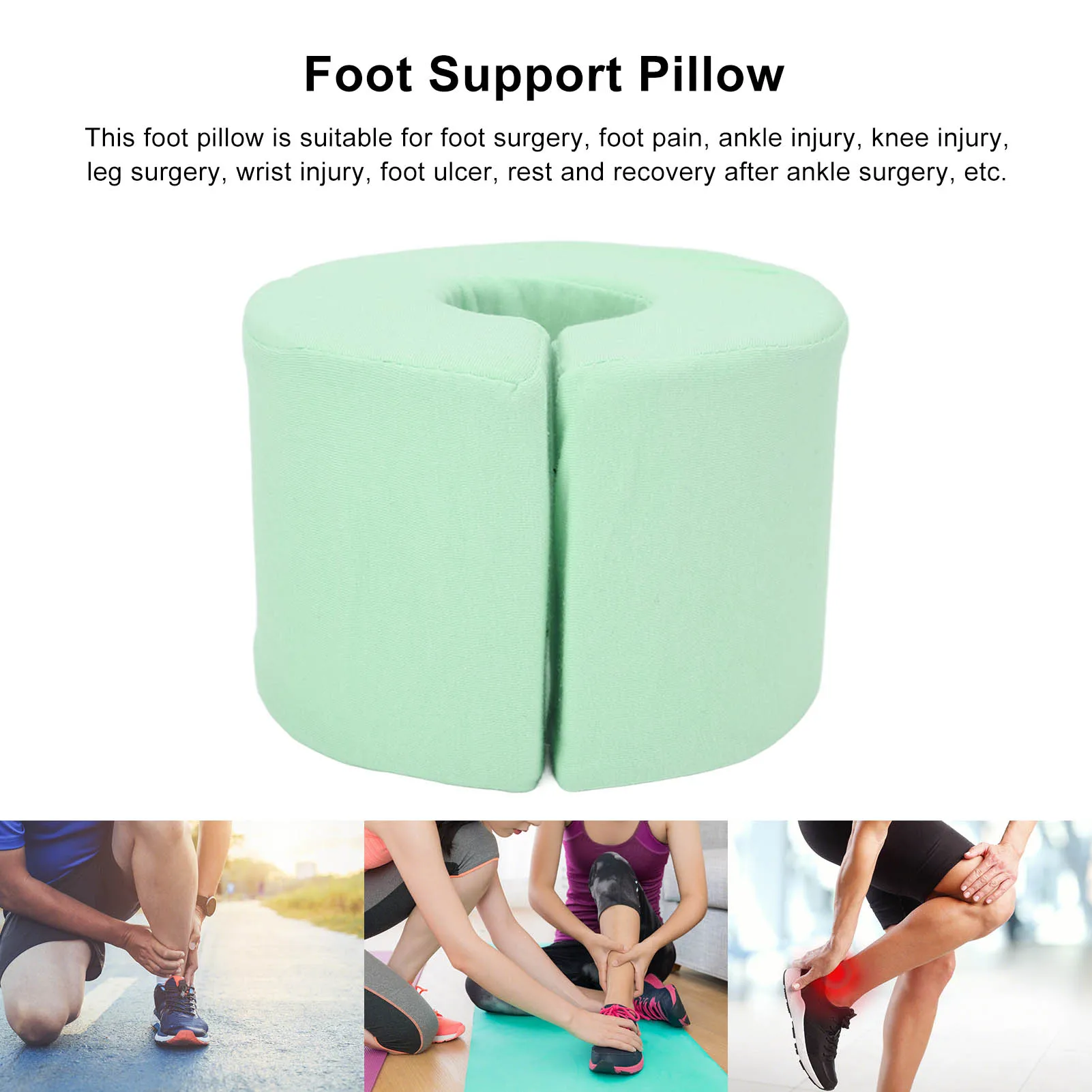 Foot Support Pillow  Recovery Pressure Relief Foot  Pillow Detachable Cover Promote Circulation for Ankle