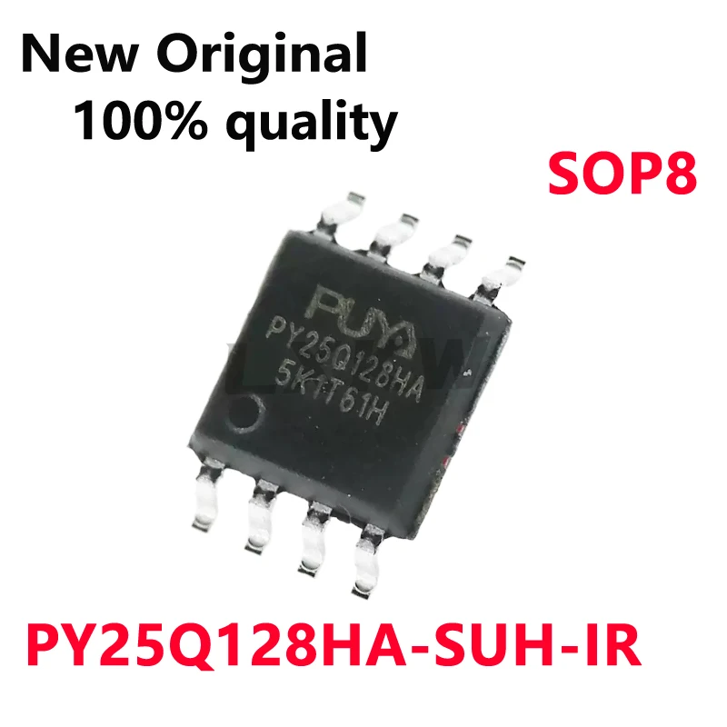 5/PCS New PY25Q128HA-SUH-IR PY25Q128HA SOP8 Original 128Mbit Memory chip In Stock