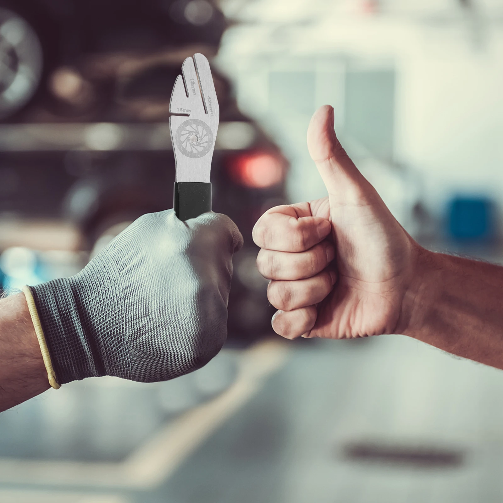 

1 комплект дорожного ключа, инструмент для регулировки дискового тормоза, прочный стальной инструмент для ремонта велосипеда с длинной ручкой для горного велосипеда, велосипедный тормозной ключ