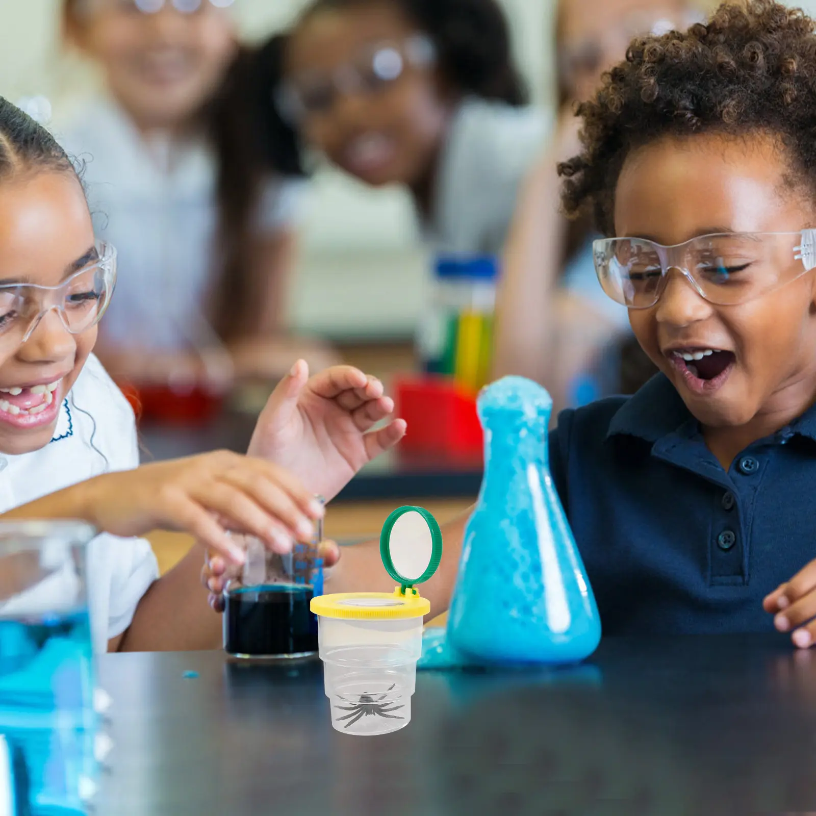 Caixa de Observação de Insetos Portátil com Lupa, Visor de Insetos, Caixa de Ampliação para Observação Biológica Infantil