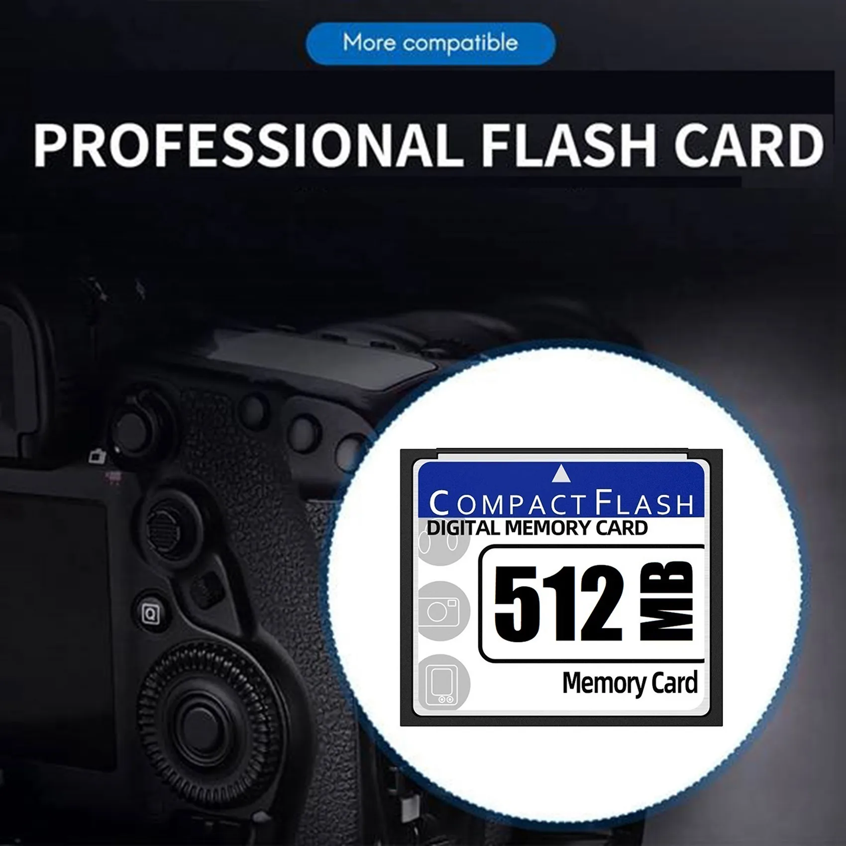 Kompaktowa karta pamięci Flash 512 MB do aparatu, maszyny reklamowej, przemysłowej karty komputerowej