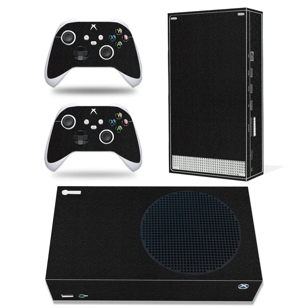 For Xbox Series S Console and 2 Controllers Skin Sticker Protective Vinyl Wrap Cover carbon  with XSS Skin Frosted sticker