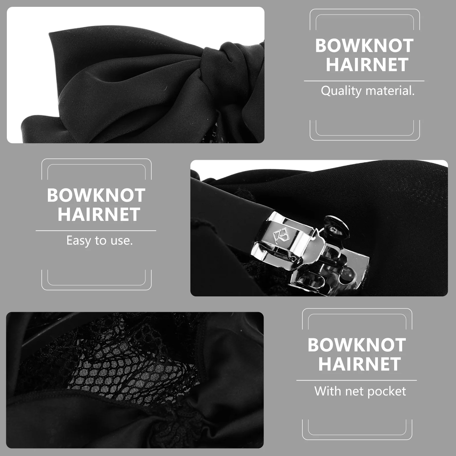 

Головной убор с большим бантом для женщин, сетка для волос, заколка для булочки, украшение для волос с бантом, снуд, сетка, заколки для волос, женские волосы