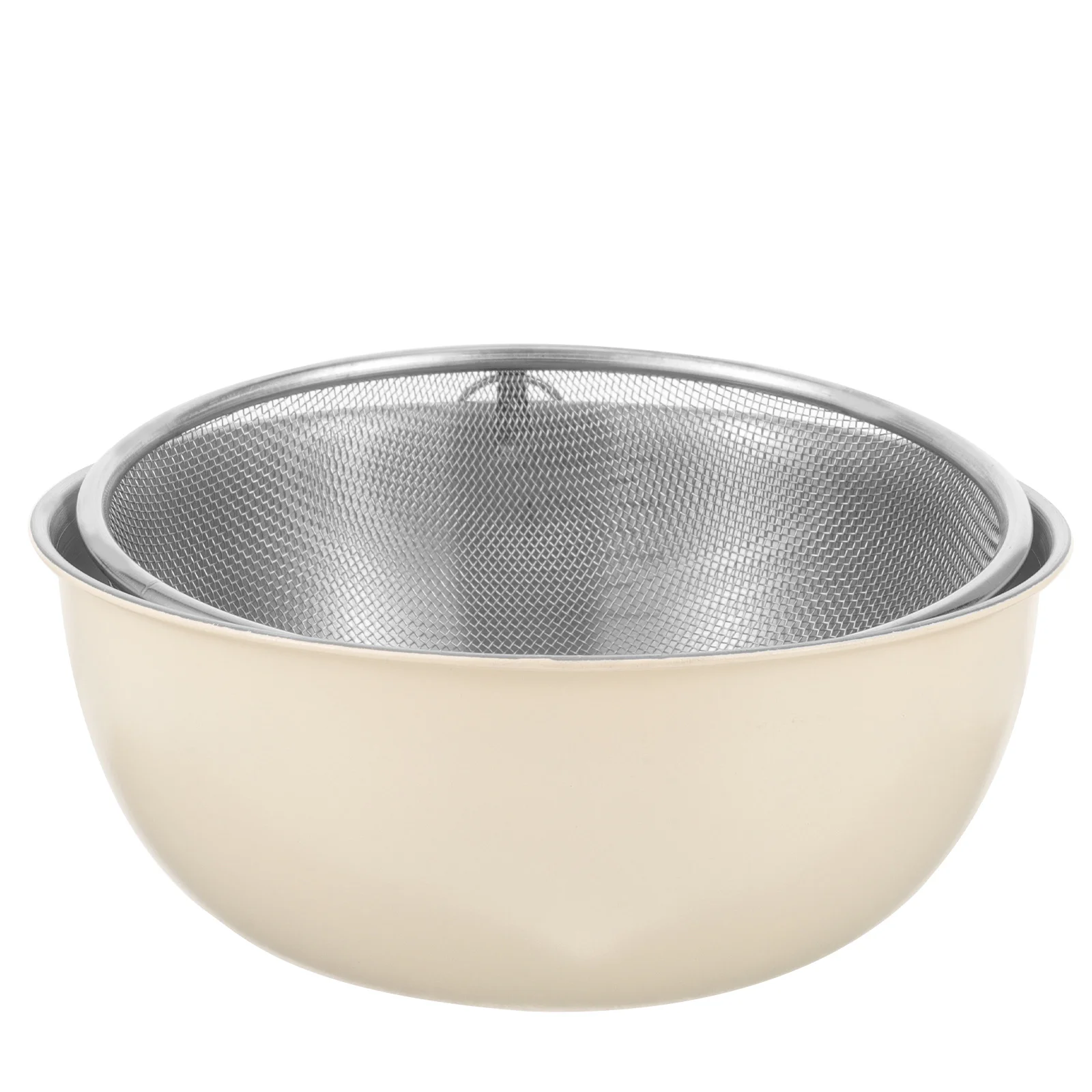 

1 set Stainless Steel Fine Mesh Strainer Basket Vegetable Washing Basin Large Draining Colander Kitchen Fruit Rice Washer