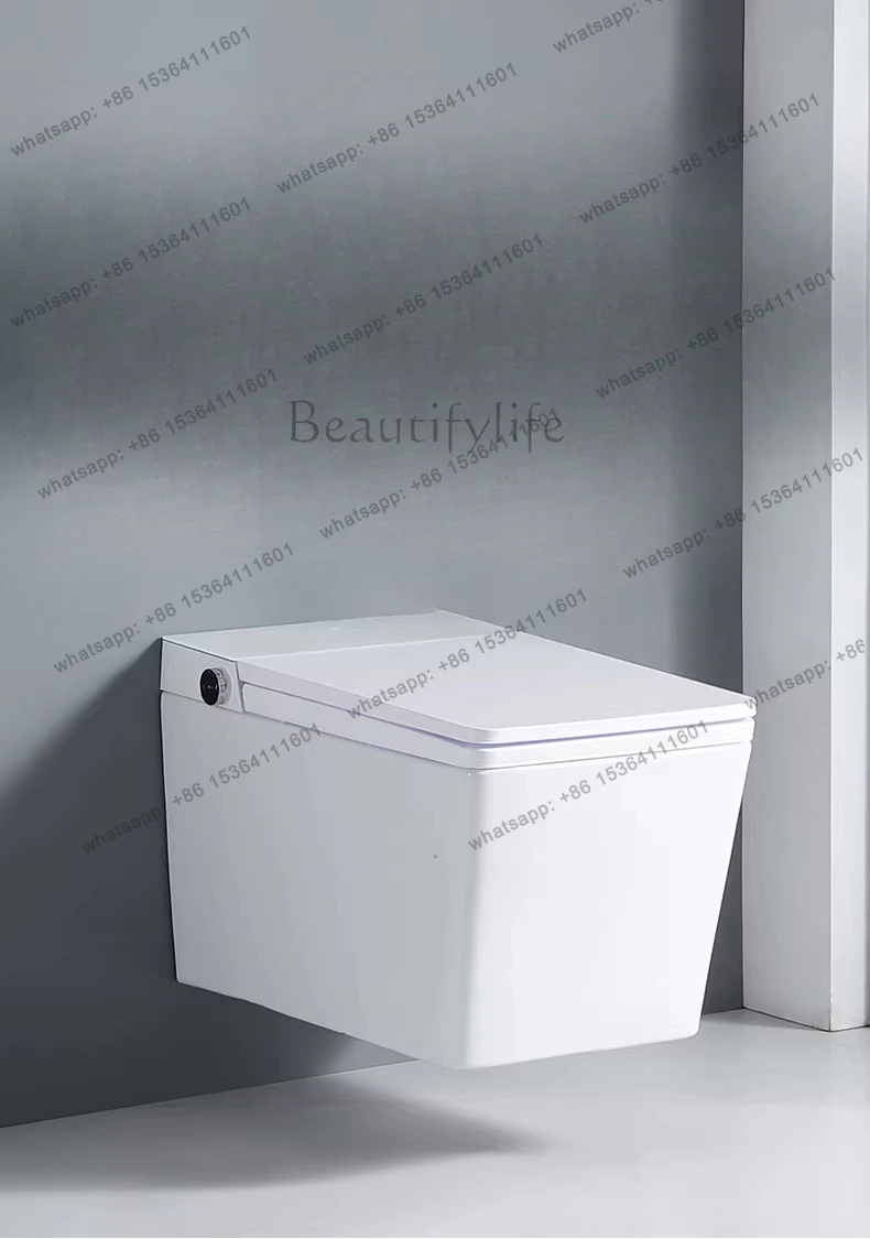 Wall-mounted smart toilet household fully automatic AI voice integrated suspended without water pressure restriction
