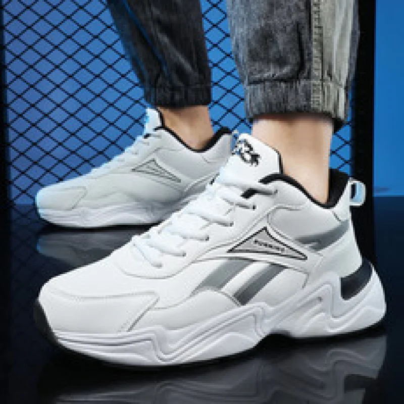 حذاء رجالي ربيعي جديد غير رسمي متعدد الاستخدامات للشباب خفيف الوزن رياضي للجري ممتص للصدمات منسوج شبكي يسمح بمرور الهواء للأب