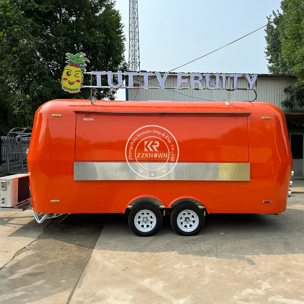 2024 Concession Food Trailer Fully Equipped Kitchen Mobile Food Truck Towing Food Cart For Sale