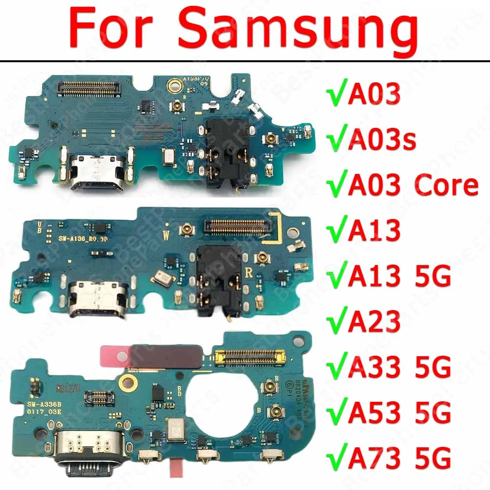 

Original Charge Board For Samsung Galaxy A13 A23 A33 A53 A73 5G A03 Core A03s Usb Connector Charging Port Plate PCB Dock Parts