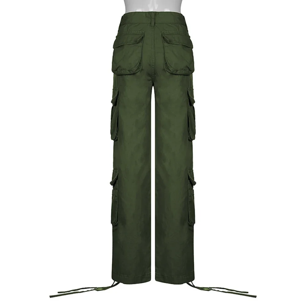 

Outdoor Activities Light Grey Baggy Cargo Pants Fashion Vintage Women Trousers Women's Streetwear Fashionable Vintage Style