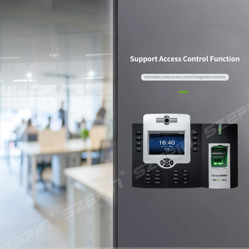 ZK Iclock880 نظام الحضور البيومترية بصمة الماسح الضوئي آلة الحضور الوقت على مدار الساعة بصمة واي فاي