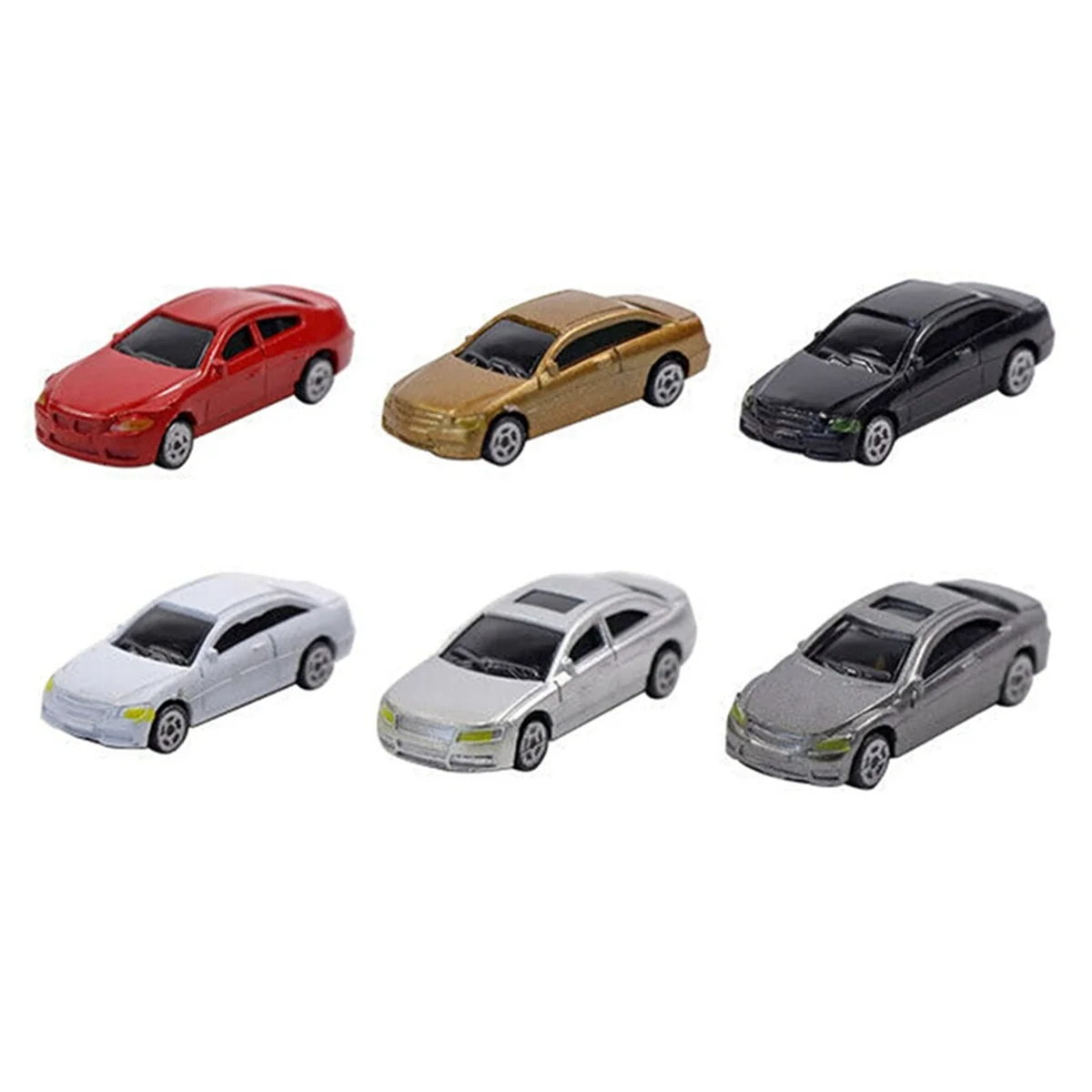 50Pcs 1:87 HO Scale Model Car Painted Car Models HO/TT/N Scale Railway Modeling Making Mat