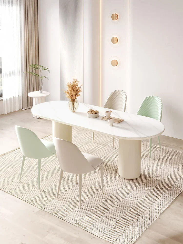 Xk Dining Table and Chair Network Celebrity Family Slate Modern Minimalism Dining Table Stool