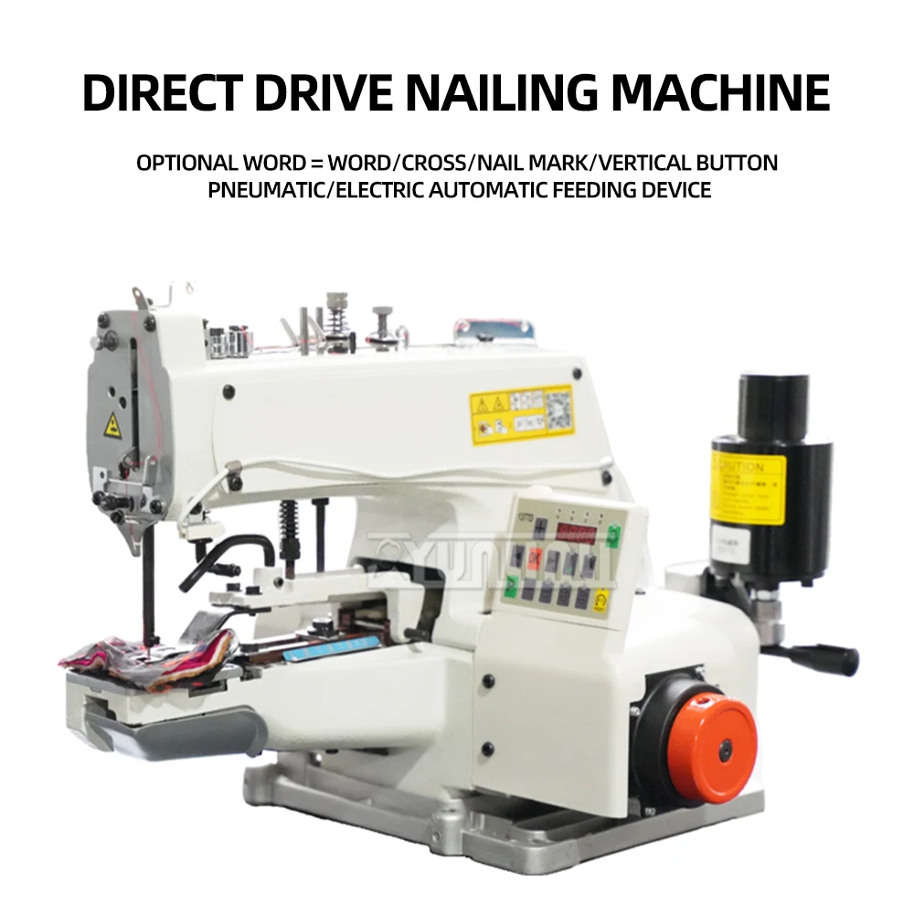 Máquina de coser de botones de JK-373D, máquina de abotonado de ropa de accionamiento directo por ordenador, máquina de bloqueo de botones Industrial para tela