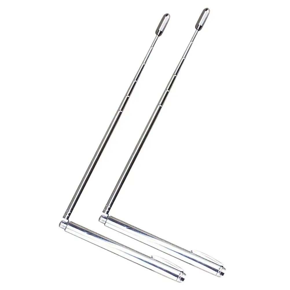 2 Stück EdelstahlAntenneDragonRuler LanglebigeDiviningRods PortableRetractableWaterDowsingRods TreasureHuntingTools