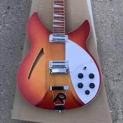 Ric Model 330 Electric Guitar Cherry Sunburst 21 Frets Semi Hollow Body 2 Toaster Rickenbacker Pickups