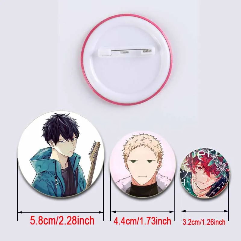 32/44/58mm Anime GIVEN Simple Button Pins Snap-on Design Brooches Daily Fashion Decoration Badges Ideal Gifts for Friends