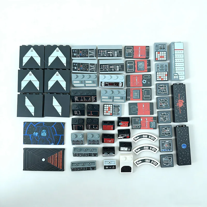 

Building Block plane print 75419 series printed materials Conventional granular components Toys Bricks 53Pcs