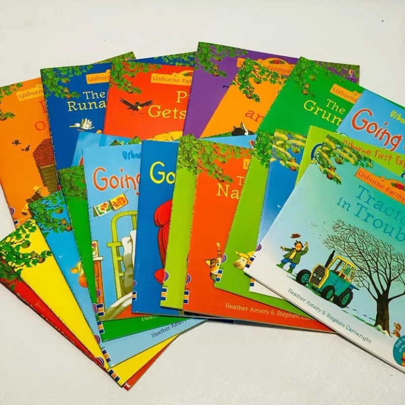 

20 Books/15x15cm Usborne Farmhouse Fun Story Series Children's Baby Famous Stories English Picture Books Parent Child Reading