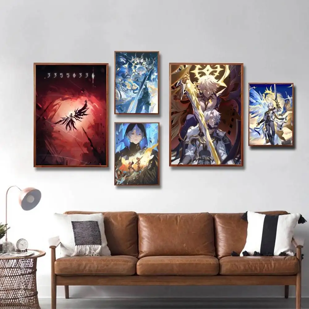 Hot Game Honkai Star Rail Phainon Anime Poster  HD Print Vintage Wall Art Decor for Home Study Room
