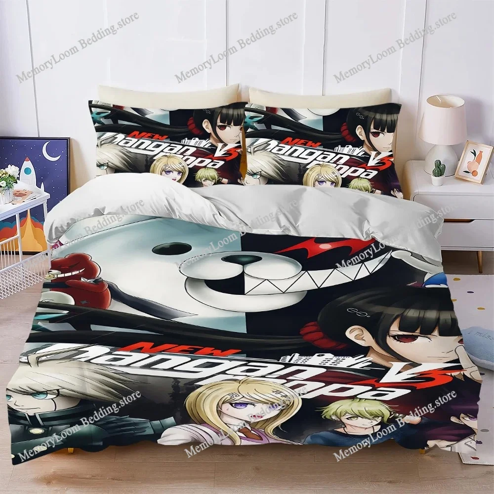 

Classic Game D-Danganronpa Monokuma Duvet Cover Set Bedding Soft Laundry Cotton Bed Four Seasons Student Dormitory Luxury Gift