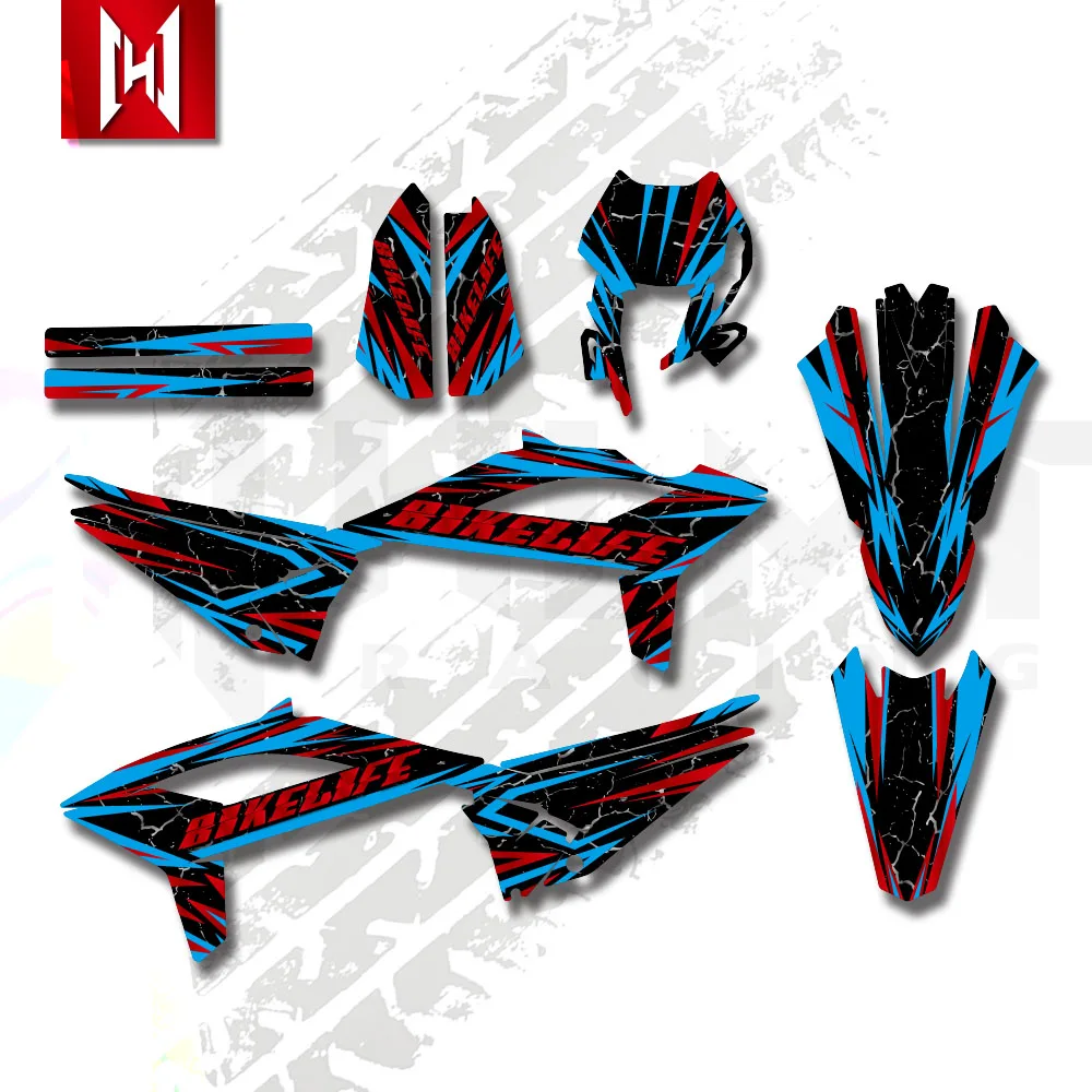 Motocross Backgrounds Graphics Decals Sticker Kits For Beta RR 50 MOTARD TRACK 2021 2022 2023 Decoration Custom  Number Name