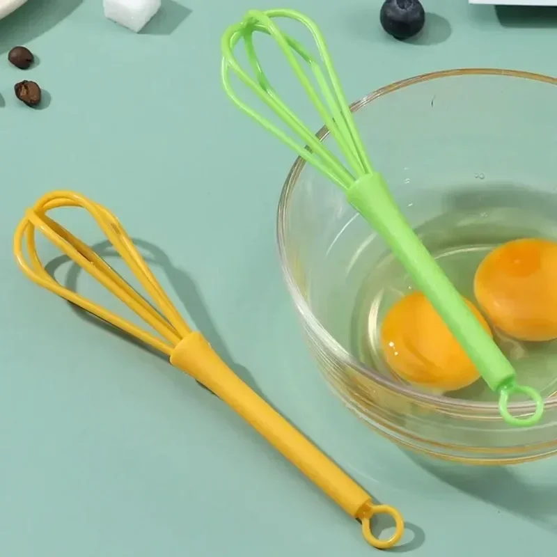 1Pc Multifunctional Rotary Manual Egg Beater Mixer Plastic Mini Kitchen Egg Whisk Bake Tools Egg Agitator Whisk Milk Frother