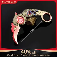15CM Apex Raptor Karambit Knife Metal Model Game Peripherals Training Outdoor Knives Toy Safety Ornaments New Year Gifts Boy