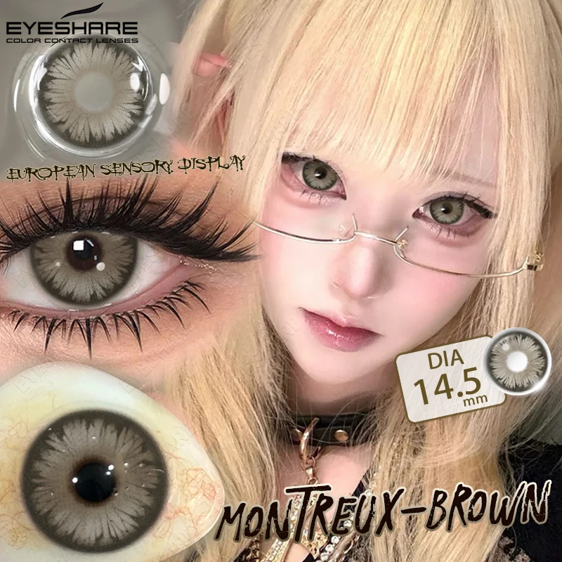 EYESHARE Farbige Kontaktlinsen für Cosplay Anime Lila Rosa Niedliche Kontaktlinsen Rote Linsen für Halloween Make-up Blaue Pupillen Y2K Linsen – Detail 30