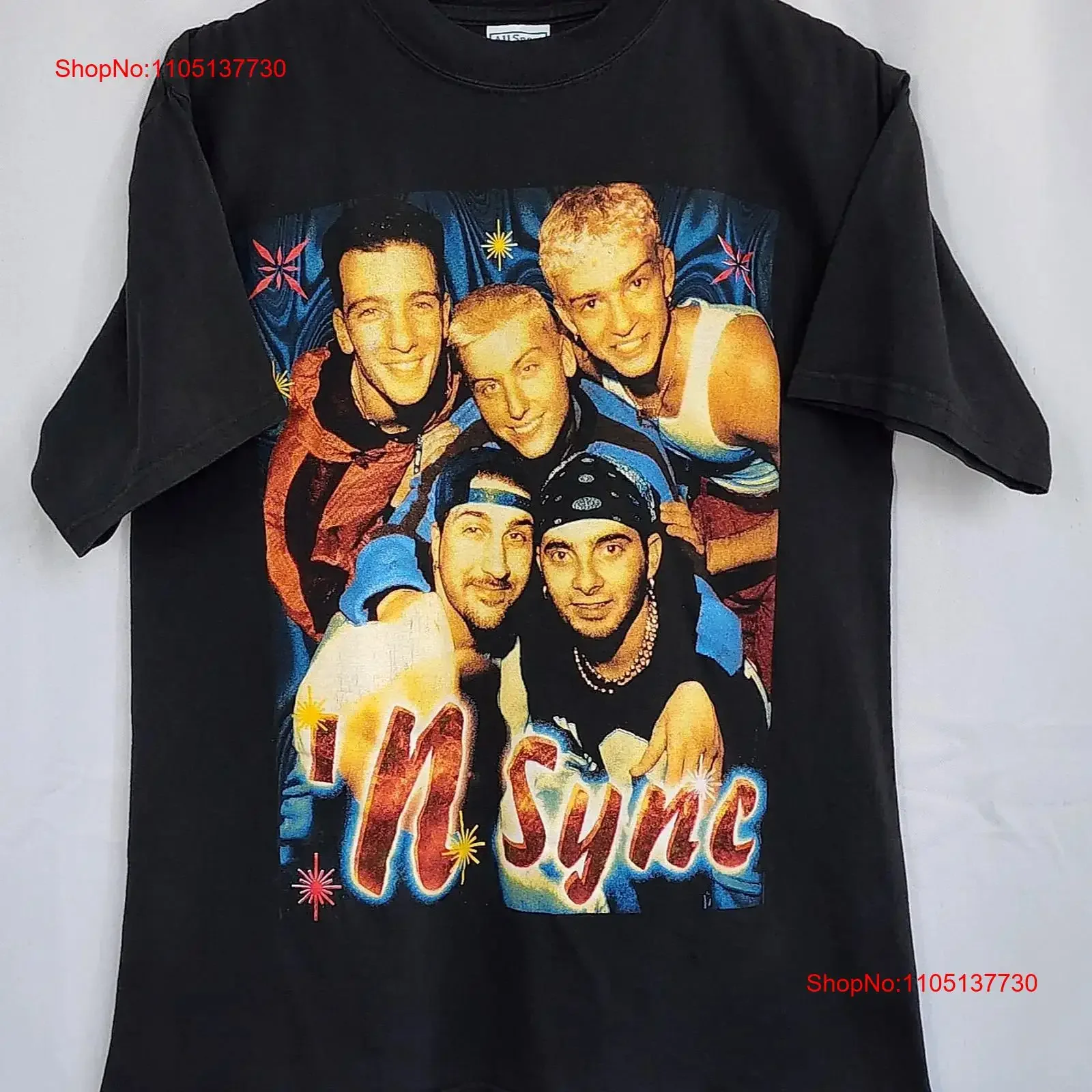 VTG Nsync Boy Band Justin Timberlake Rap camiseta Hip Hop doble cara Sz M vintage lavado Unisex streetwear moda transpirable