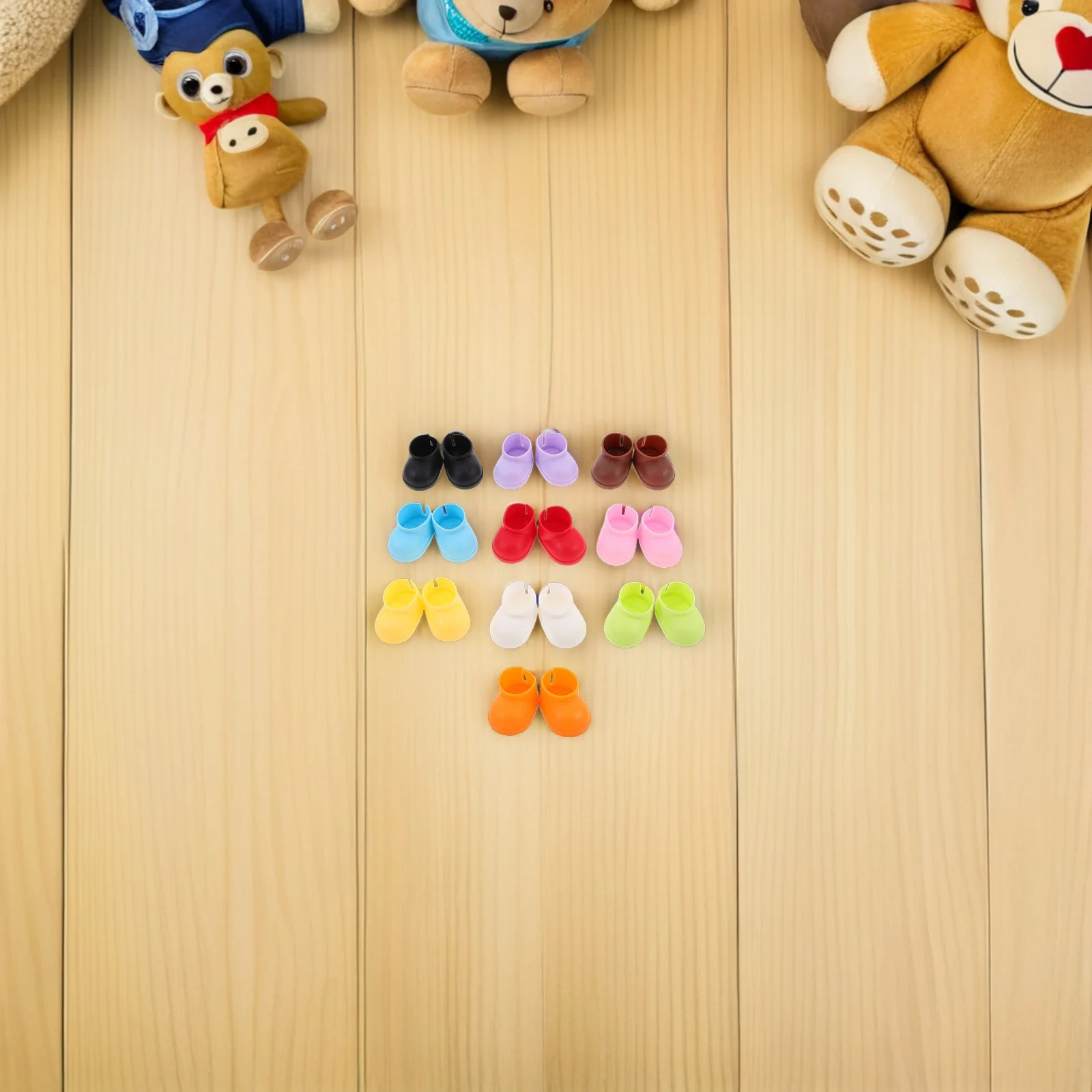 

20 Pairs Cotton Shoes Monster Footwear Toy Booties Mini Figures Plastic Finger Boots Miniature