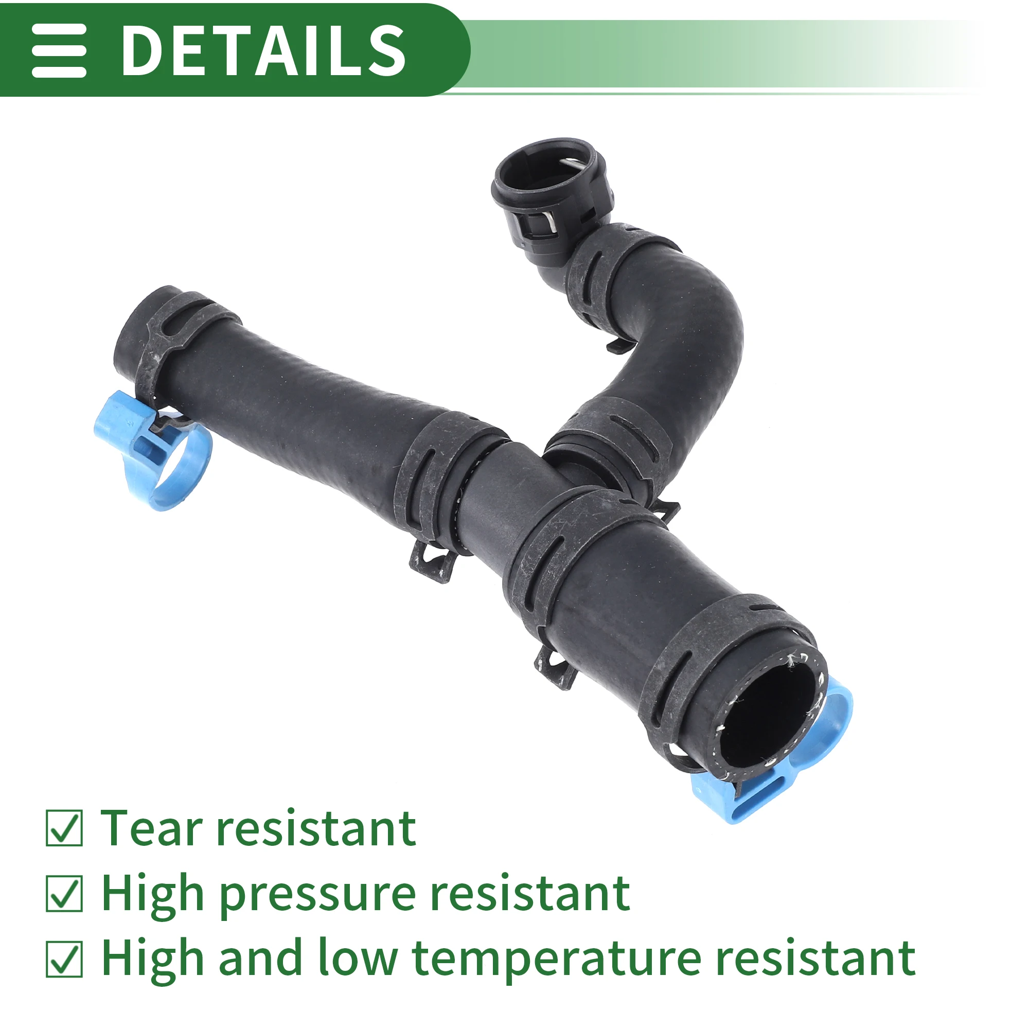 UXCELL Radiator Hose Heater Hose No.LR022718 for Land Rover Discovery 4 2010-2016 Black Plastic 1 Pc Outlet Hose