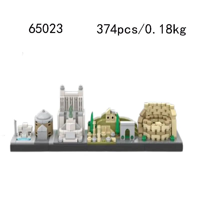 MOC-74761 65023 Creatieve Moderne Stad Architectuur Kleine Deeltjes Assemblage Bouwstenen Educatief Speelgoed Model Gift Set Ornamen