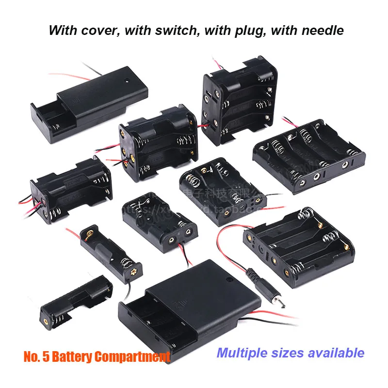 Battery Box No. 5 1/2/3/4/5/6/8 Sections With Switch/ With Cover/ Pin/Cable/ Back To Back Battery Box Clear Battery Compartment