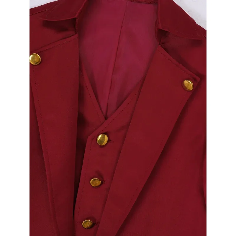 Costume Victorien de la Renaissance pour Enfant, Déguisement de Magicien, Ringmaster LYus, Veste de ixd'Halloween, avec Chapeau en Feutre, pour Fille et Garçon