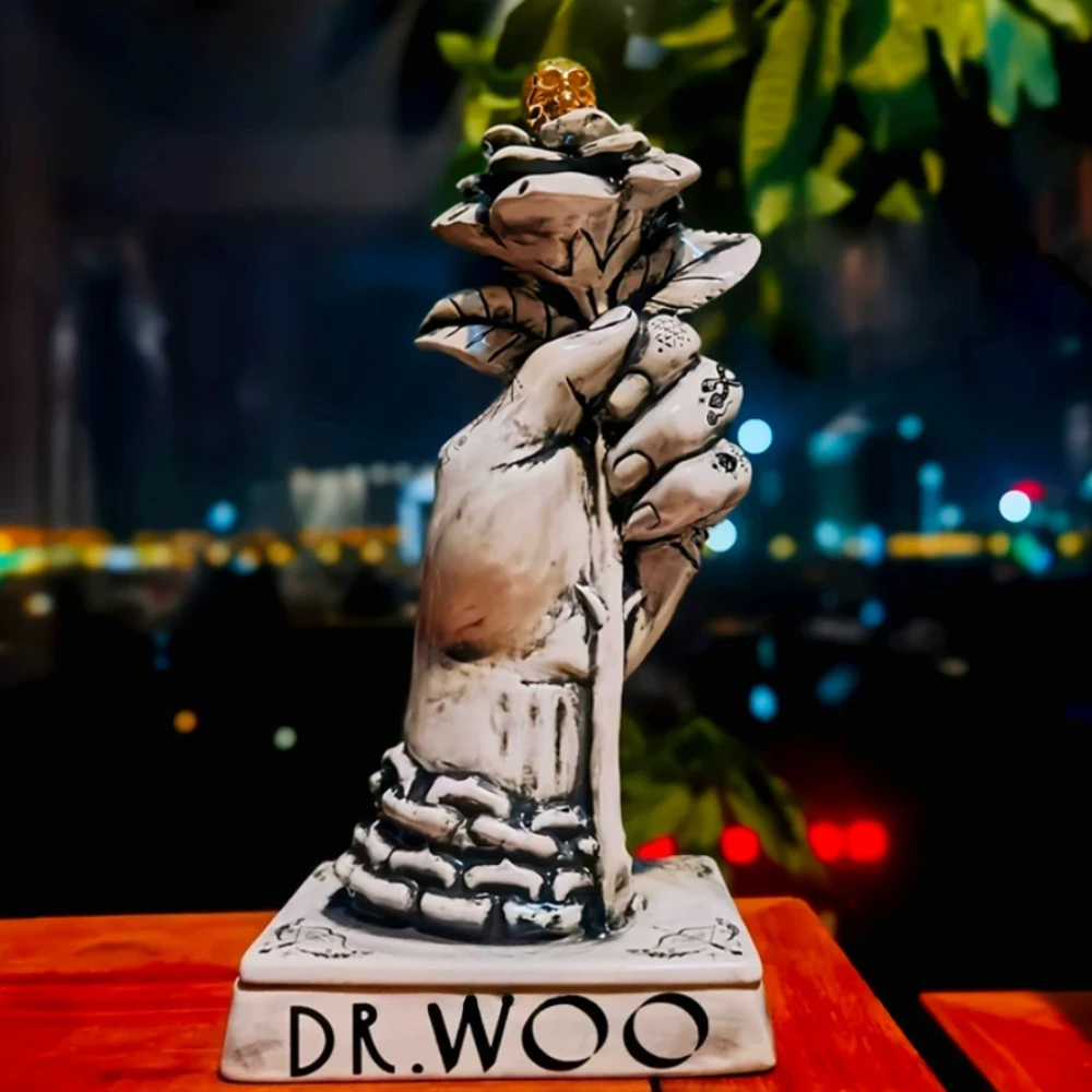 NBHD Handheld Rose Incense Burner – Streetwear Skull Ceramic Aroma Ornament for Indoor Home Decor