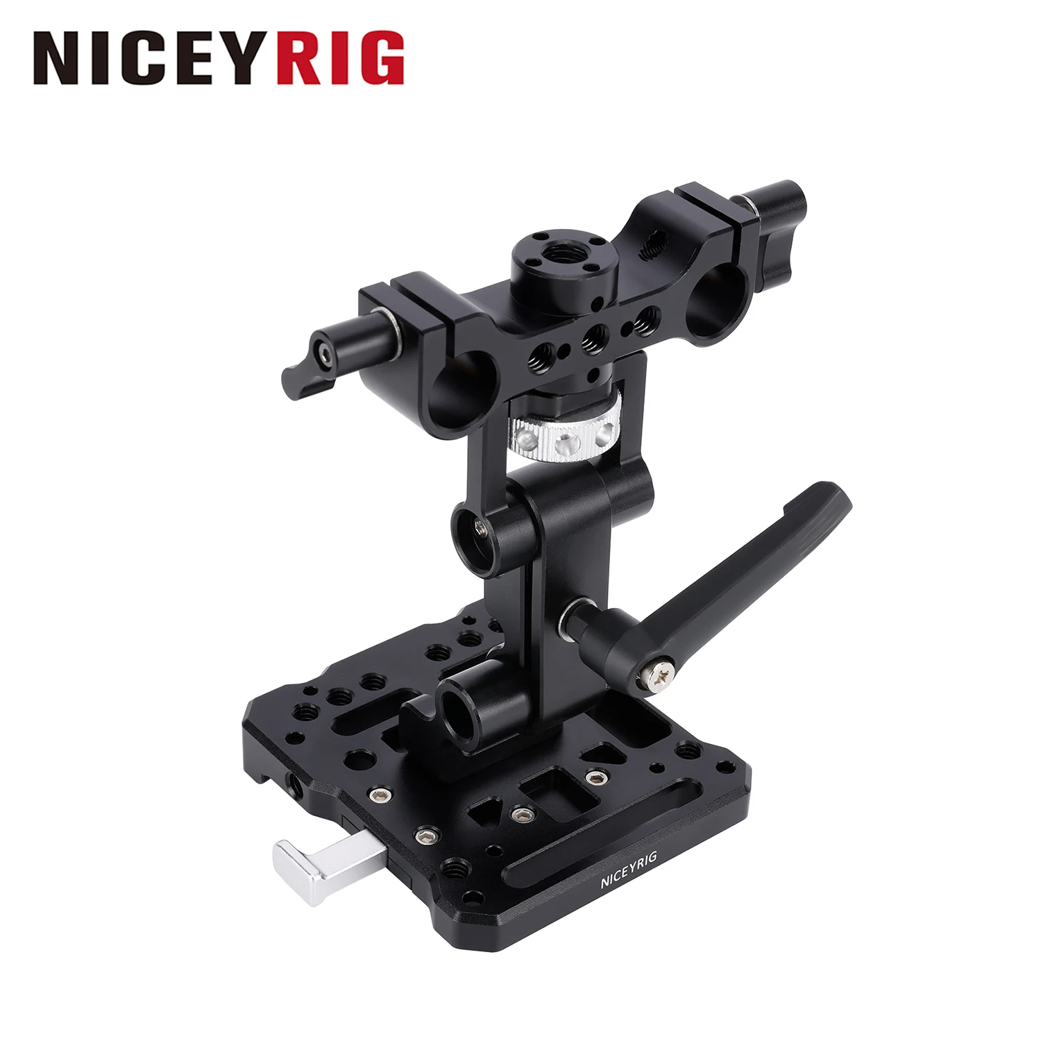 

Niceyrig V Mount Battery Plate Kit with Magic Arm 15mm Rod Clamp Adjustable Angle Quick Release for Shoulder Rig