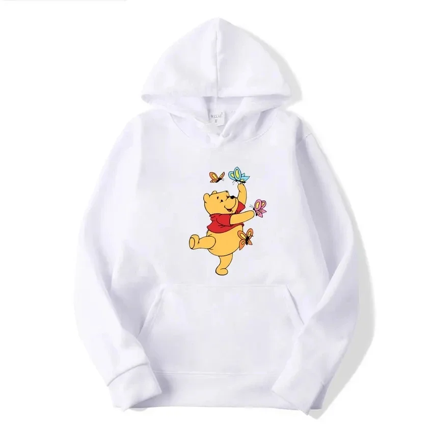 Cartoon Hoodies Kawaii Bear Winnie The Pooh Women Harajuku Cute Anime Y2K Graphic Streetwear Sweatshirt 90s Hoody Female