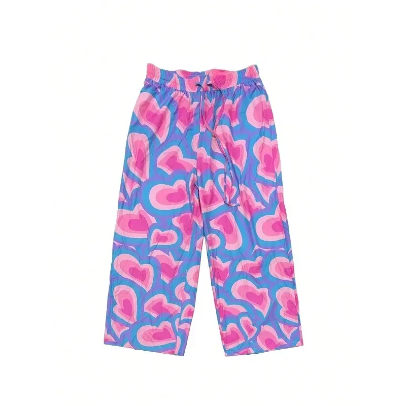 Plus Size 1XL-5XL New Women's Fashion Colorful Graffiti Gradient Vintage Retro Loose Pants Women's Casual Pants