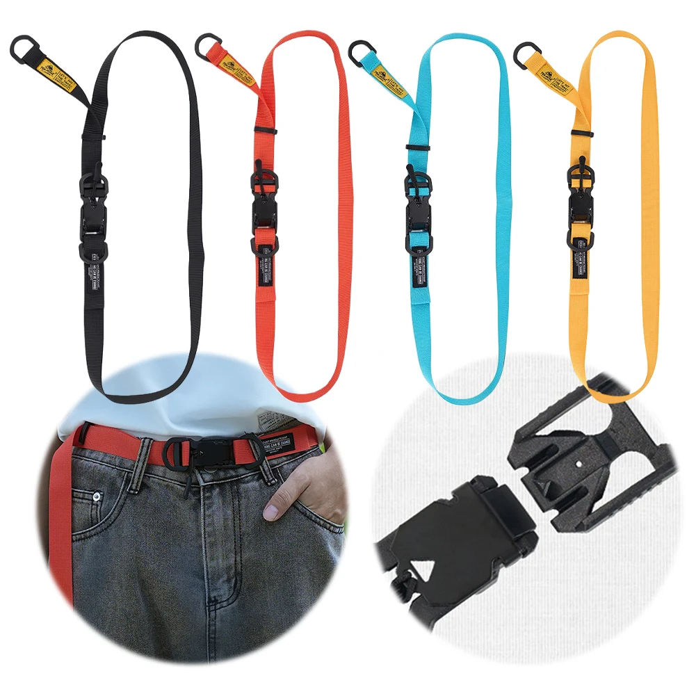 2.5cm Magnetic Buckle Belt Multi-functional Nylon Casual Belt Adjustable Fashion Waistband for Pants Corset Jeans