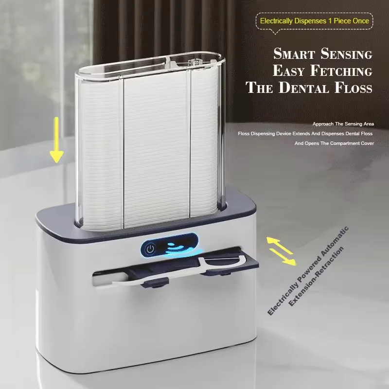 Intelligent Sensor Dental Floss Holder Automatic Pop-up Electric USB Dental Floss Stick Storage Box Household Floss Machine