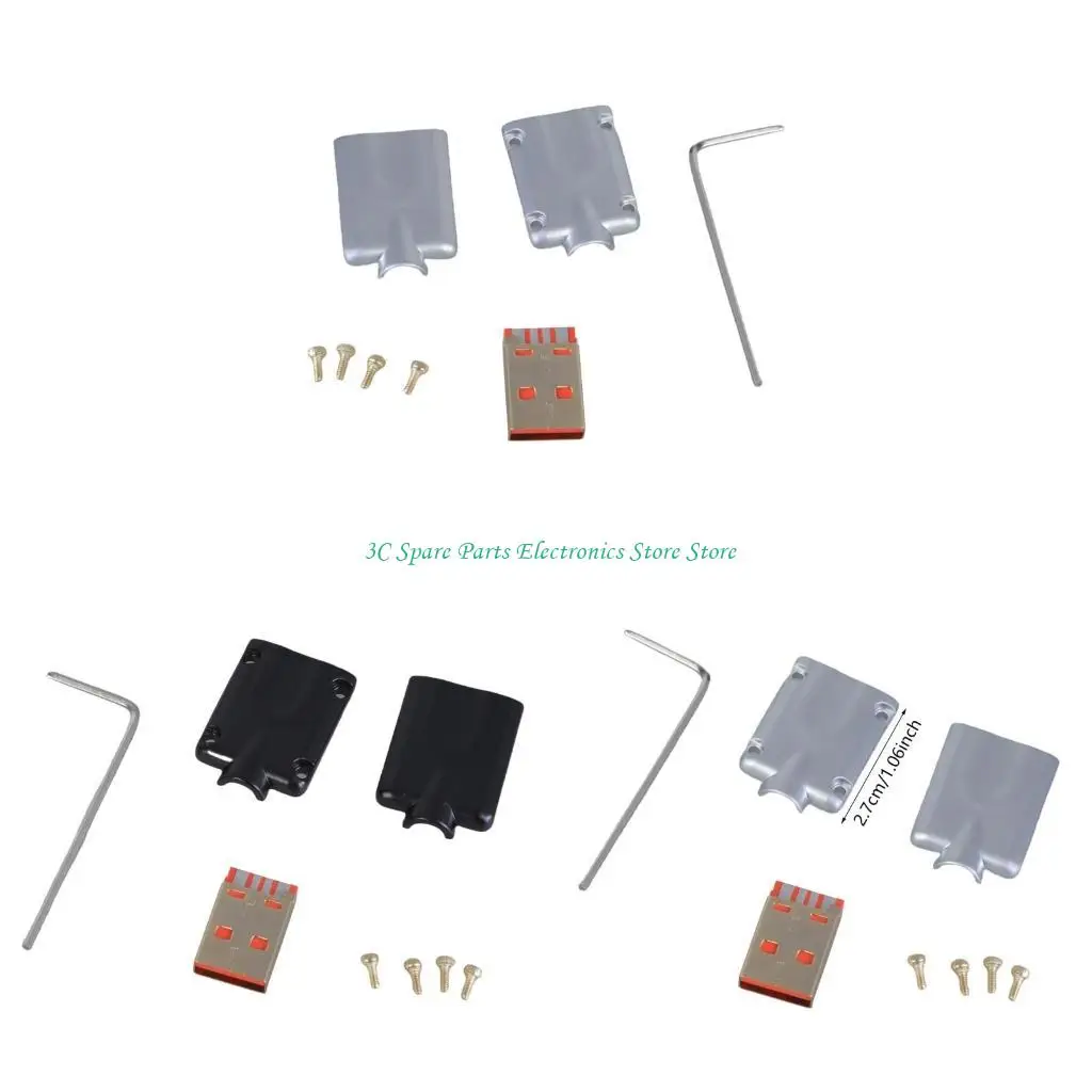 

SZ USB 2.0 4 Pin Male Port Connector Adapter Plug Socket Connector Solder Welding Plate for USB Power Supply Breadboard