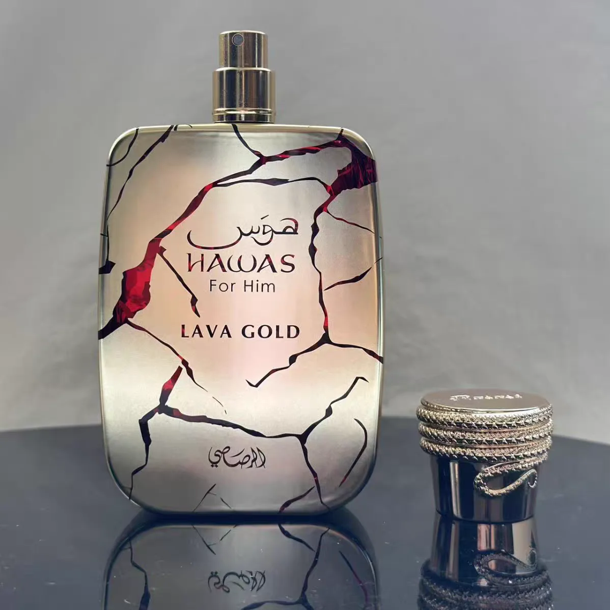 Hawas Lava Gold For Him Perfume 100Ml, Atmospheric Fall‑Winter Must‑Have Scent, Saffron‑Cinnamon Opens Hotly, Fig Softens Scent, Oud Amber Sandalwood As Base, Lava‑Style Vibe, Fully Show Noble Bold Temperament.