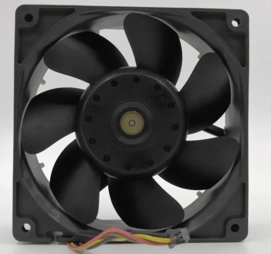 New 12CM 12038 12V 0.61A Chassis Cooling Fan 9G1212HE103 4 wires Functional testing is intact