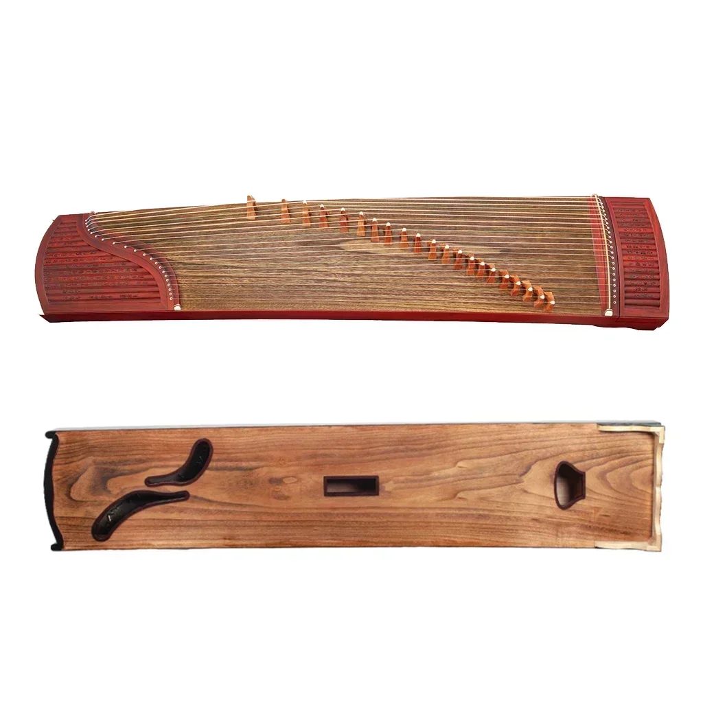 LOOK 21 Strings Standard Guzheng Bamboo Slip Lettering Carved Rosy Sandalwood Chinese Zither With Guzheng Nails Strings Stands