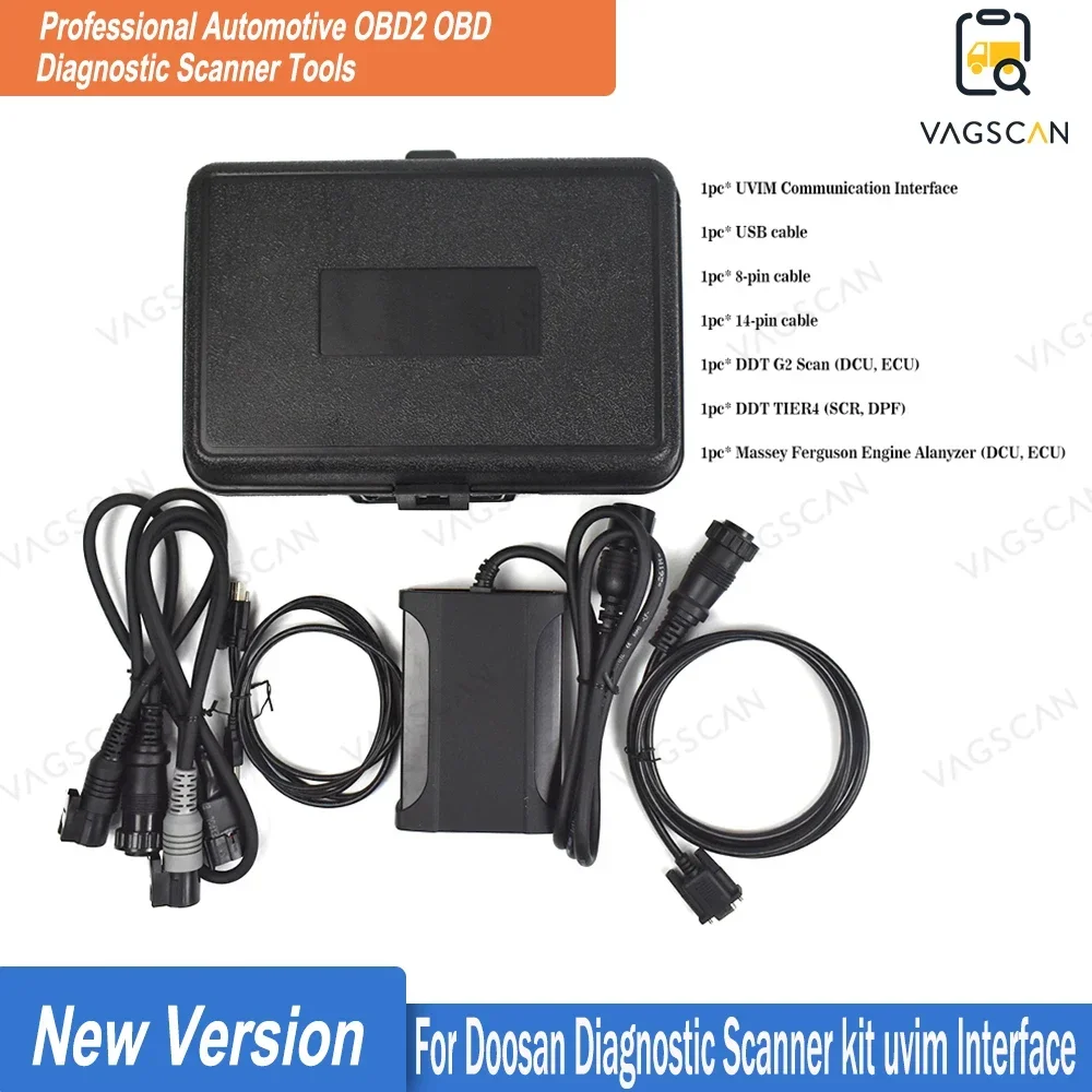 For Doosan Diagnostic Scanner kit uvim Communication Interface Forklift Excavator Loader Diagnosis