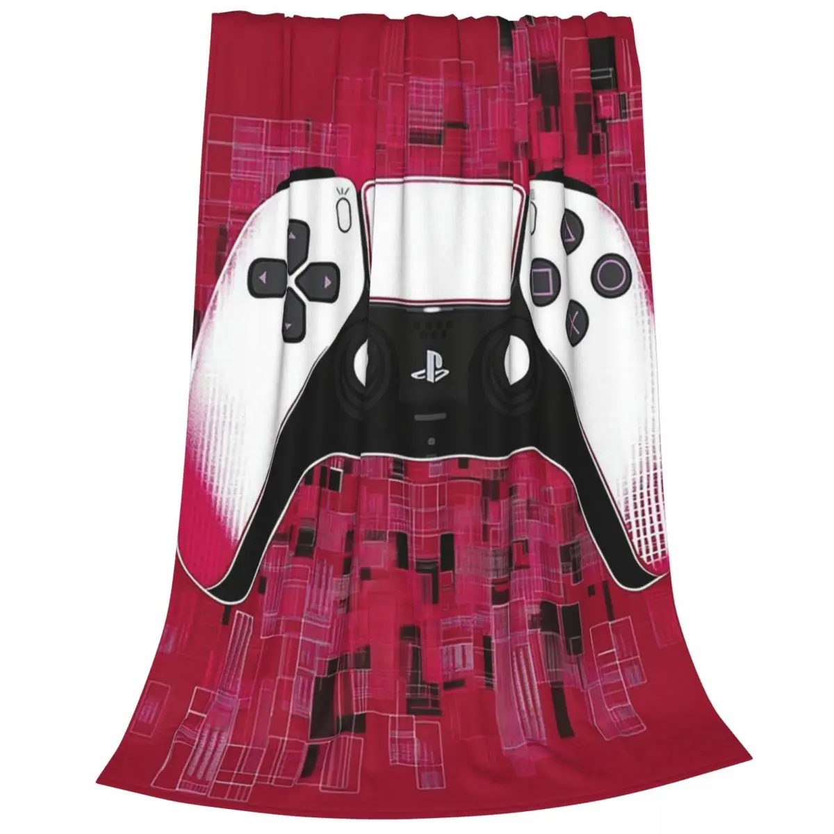 Video Game Controller On Red Background Blankets Fleece Sofa Throw Blankets For Home Bedroom Travel Throws Bedspread Quilt