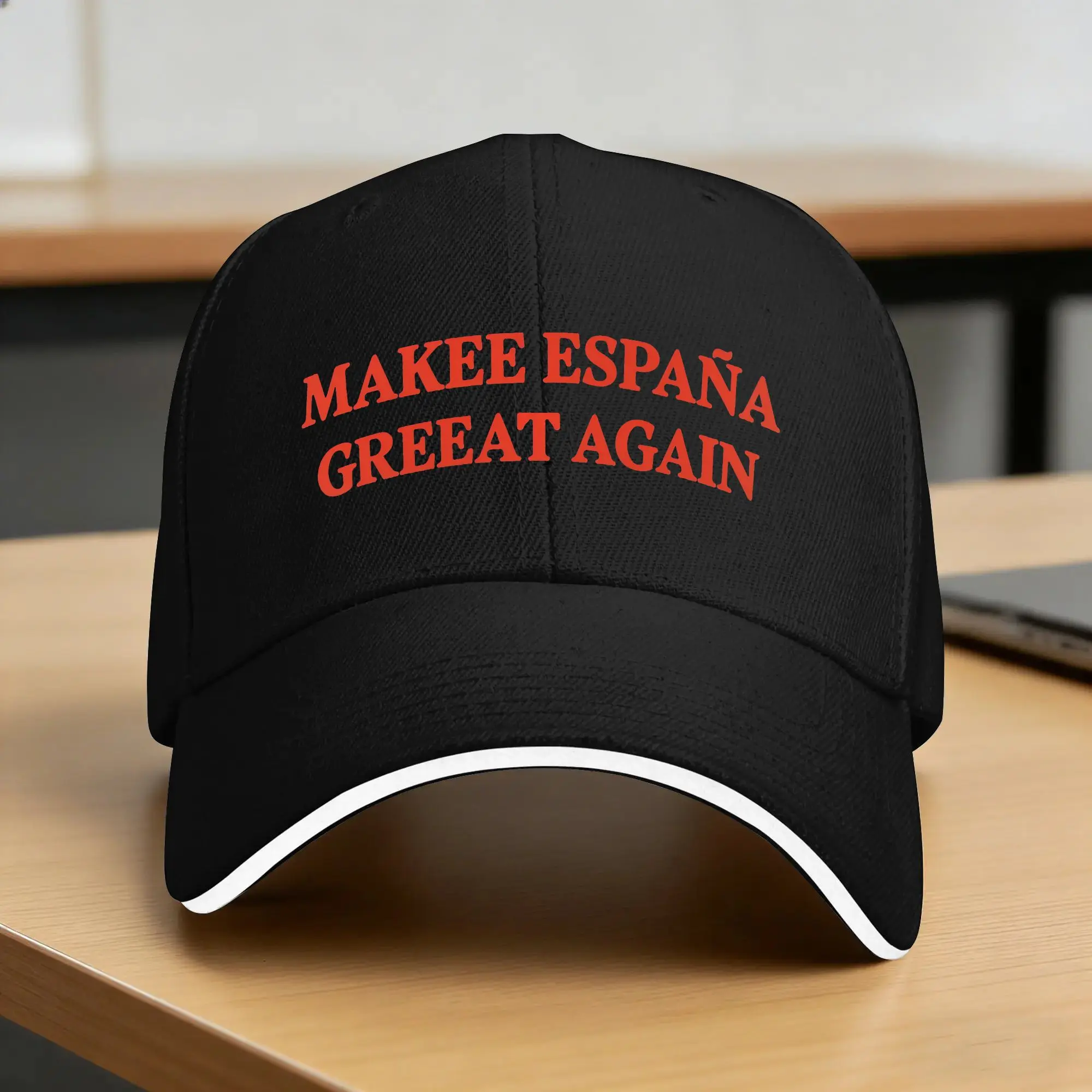 Sun Baseball Cap Make Espana Great Again Bright Red Bold Lettering Trucker Hat Dropshipping Street Style Kpop Rock Baseball Caps